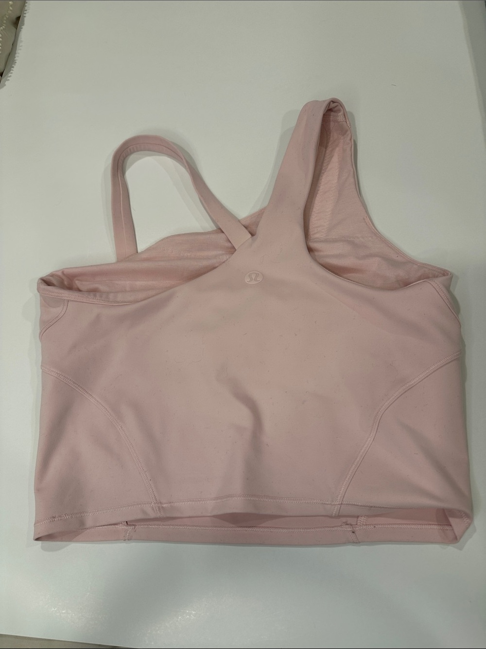 Lululemon asymmetrical tennis sports bra size 8, blush pink, great condition! - Picture 2 of 8